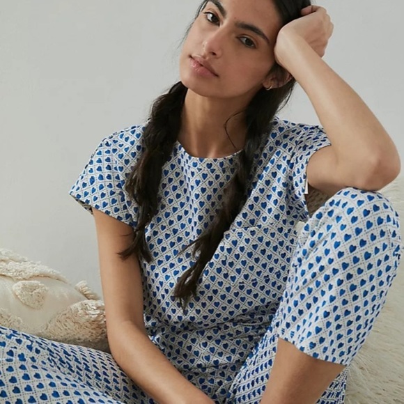 Anthropologie Other - New Anthro Roller Rabbit Hearts Pajama Top Only